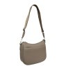 David Jones Warm Grey Sand Simple Shoulder Bag Angled View