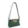David Jones Empire Green Small Tab Over Shoulder Bag Angled View