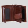 Ashwood Leather Tan Suede Leather Purse open