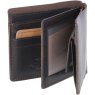 Ashwood Leather RFID 8 Card ID Coin & Zip Fold Wallet Brown open Reverse