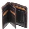 Ashwood Leather RFID 8 Card ID Coin & Zip Fold Wallet Brown open