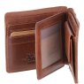 Ashwood Leather RFID 8 Card ID Coin & Zip Fold Wallet Chestnut Open Reverse