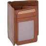 Ashwood Leather RFID 4 Card & Coin Bill Fold Wallet Chestnut Open Reverse