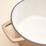 Judge Cast Iron 26cm Casserole Mushroom Interior