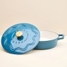 Judge Cast Iron 28cm Shallow Casserole Blue Open