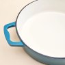 Judge Cast Iron 28cm Shallow Casserole Blue Interior