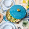 Judge Cast Iron 28cm Shallow Casserole Blue Lifestyle
