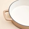 Judge Cast Iron 28cm Shallow Casserole Mushroom Interior