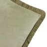 Furn Halo Fringed Velvet Cushion Green & Sage Edge Detail