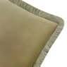 Furn Halo Fringed Velvet Cushion Sage & Green Edge Detail