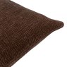 Yard Heath Washed Velvet Cushion Espresso Brown Edge Detail