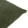 Yard Heath Washed Velvet Cushion Olive Edge Detail