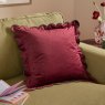 Furn Lil Scallop Cushion Burgundy & Chocolate Lifestyle