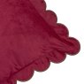 Furn Lil Scallop Cushion Burgundy & Chocolate Edge Detail