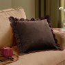 Furn Lil Scallop Cushion Chocolate & Burgundy Lifestyle