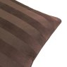 Paoletti Regency Stripe Cushion Chocolate Edge Detail