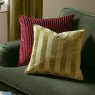 Paoletti Regency Stripe Cushion Olive Lifestyle