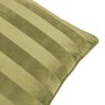 Paoletti Regency Stripe Cushion Olive Edge Detail
