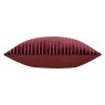 Paoletti Savoy Stripe Cushion Burgundy Side View