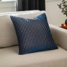 Paoletti Savoy Stripe Cushion Navy Lifestyle