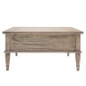 Gallery Direct Rustique Square 2 Drawer Coffee Table