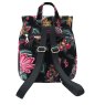 Earth Squared Printed Velvet Black Backpack Reverse