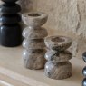 Gallery Direct Azuaga Marble Candlestick Sandstone Lifestyle