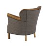 Aldiss Own Dean Plain Back Chair in Leather with Harrington Tweed