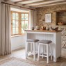 Aldiss Own Hamilton White Kitchen Island With 2 Stools
