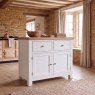 Aldiss Own Hamilton White Kitchen Island With 2 Stools