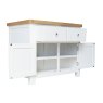 Aldiss Own Hamilton White Kitchen Island With 2 Stools