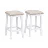 Aldiss Own Hamilton White Kitchen Island With 2 Stools