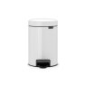 NewIcon 3L Pedal Bin White