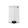 NewIcon 20L Pedal Bin White