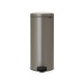 NewIcon 30L Pedal Bin Platinum