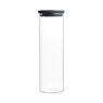 Brabantia Grey 1.9L Stackable Glass Jars