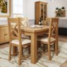 Aldiss Own Norfolk Oak 1.25m Butterfly Extending Table with Metal Runner