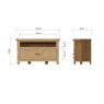 Aldiss Own Norfolk Oak Corner TV Unit