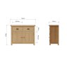 Aldiss Own Norfolk Oak 2 Door Sideboard