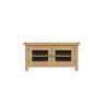 Aldiss Own Norfolk Oak Standard TV Unit Glass Doors