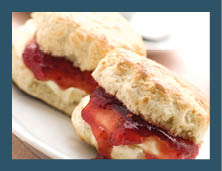 Scones Jam Clotted Cream and Strawberries with Afternoon Tea