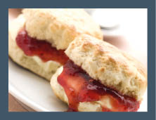 Scones Jam Clotted Cream and Strawberries with Afternoon Tea