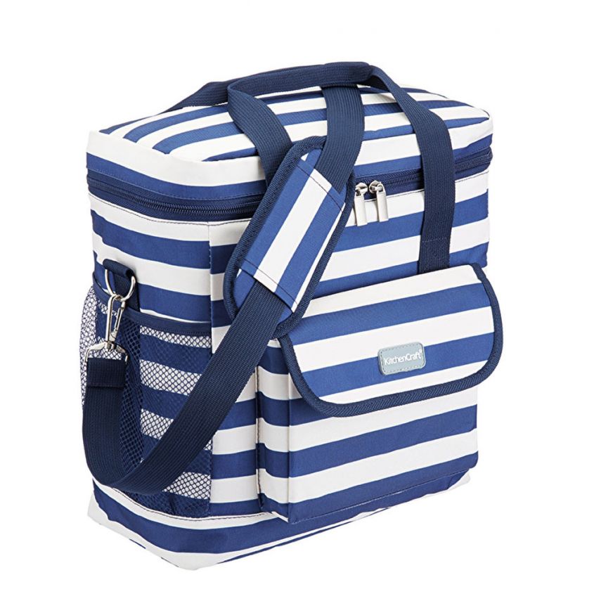 large stripe cool bag