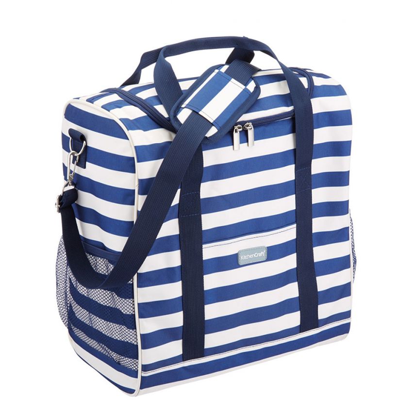 large stripe cool bag