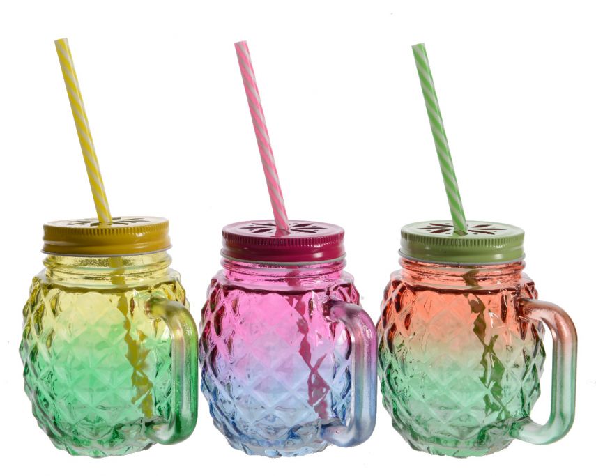 drinking jars with straws