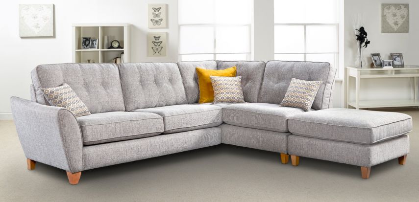 alexis grey corner sofa at aldiss