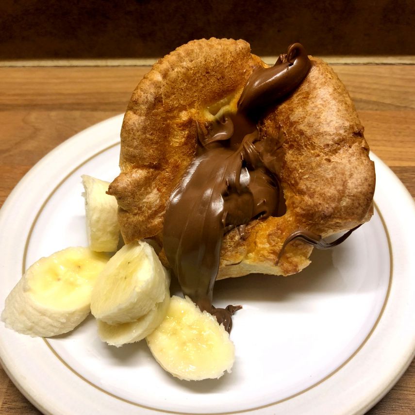 yorkshire pudding with nutella